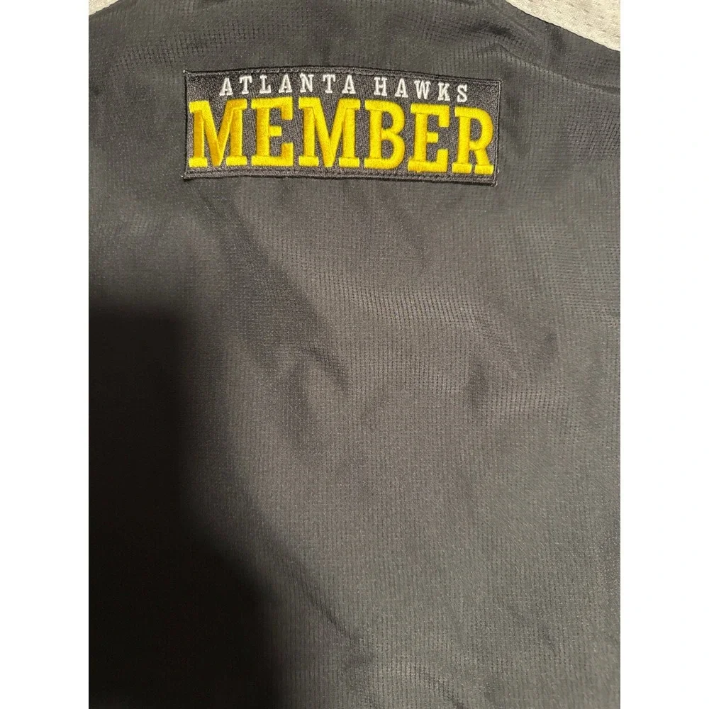 Adidas Atlanta Hawks Member Pullover Jacket Men's Gray Track Zip Top L